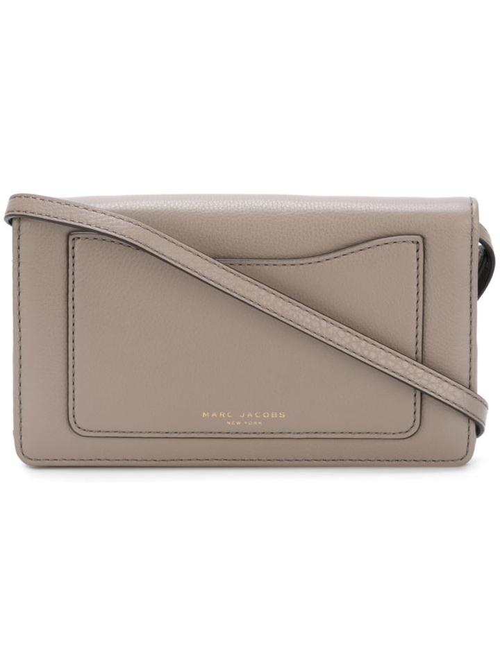 Marc Jacobs Recruit Wallet Crossbody Bag, Women's, Grey, Leather