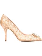 Dolce & Gabbana Belluci Pumps, Women's, Size: 39, Pink/purple, Viscose/leather