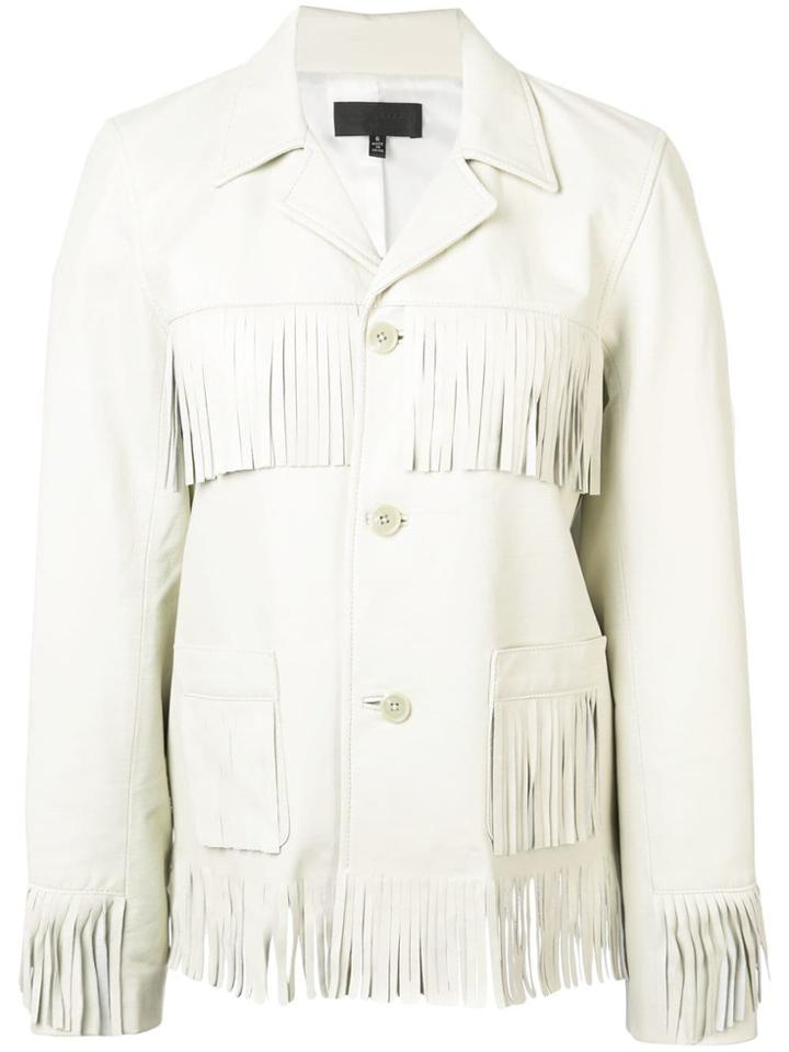 Nili Lotan Frida Fringed Jacket - White