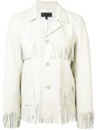 Nili Lotan Frida Fringed Jacket - White