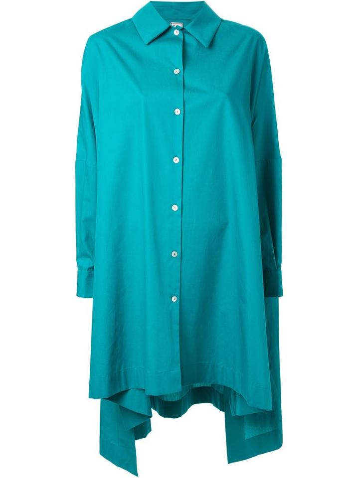 Antonio Marras Oversized Shirt Dress, Women's, Size: 44, Green, Cotton