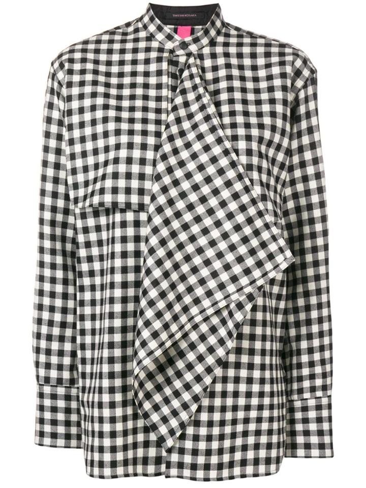 Y's Gingham Check Shirt - Black