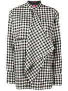 Y's Gingham Check Shirt - Black