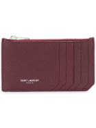 Saint Laurent Slp Zipfragm Grain - Red