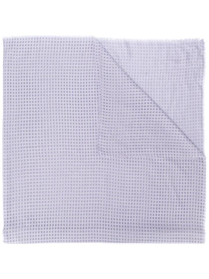 Emporio Armani Check Scarf - Purple