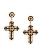 Dolce & Gabbana Crucifix Earrings - Black