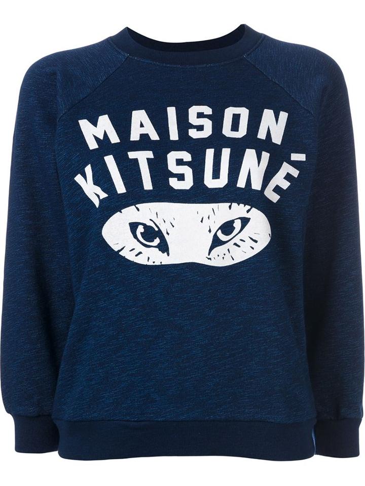 Maison Kitsuné Logo 'fox Eyes' Sweatshirt
