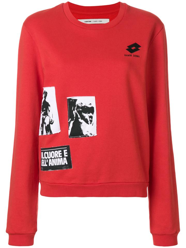 Damir Doma Printed Logo Sweatshirt - Red