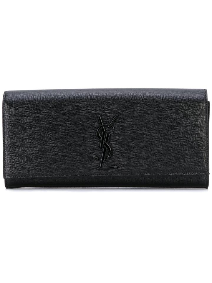 Saint Laurent Monogram Clutch Bag - Black