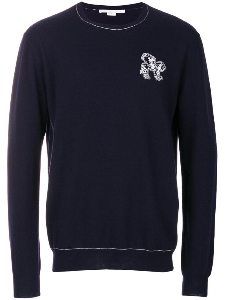 Stella Mccartney Fantasy Animal Embroidered Sweater - Blue