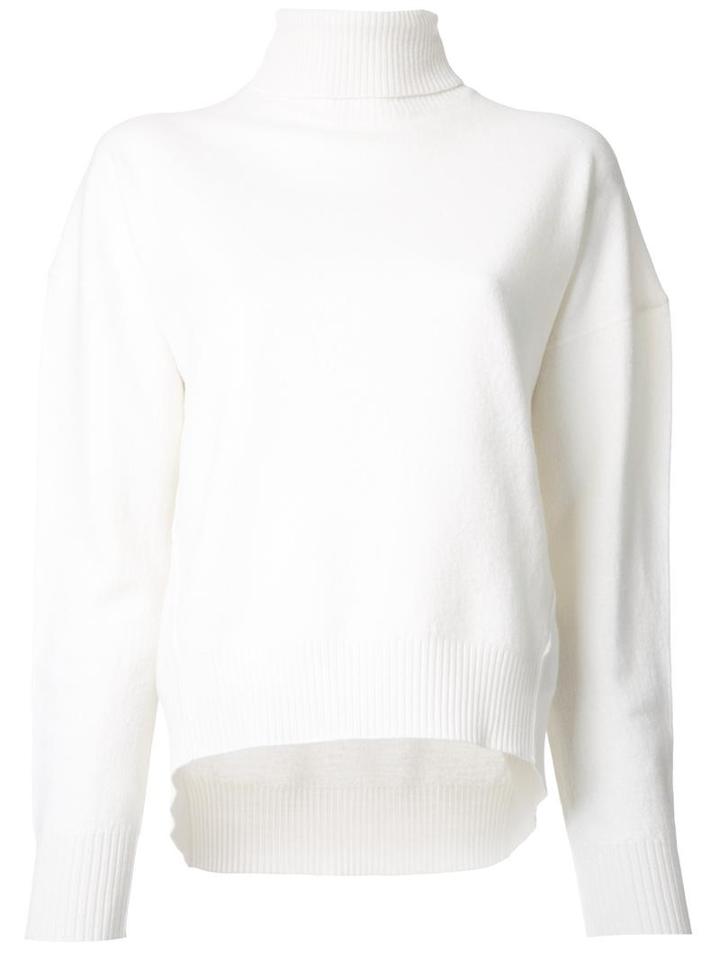 En Route Knitted Turtleneck Jumper, Women's, White, Wool
