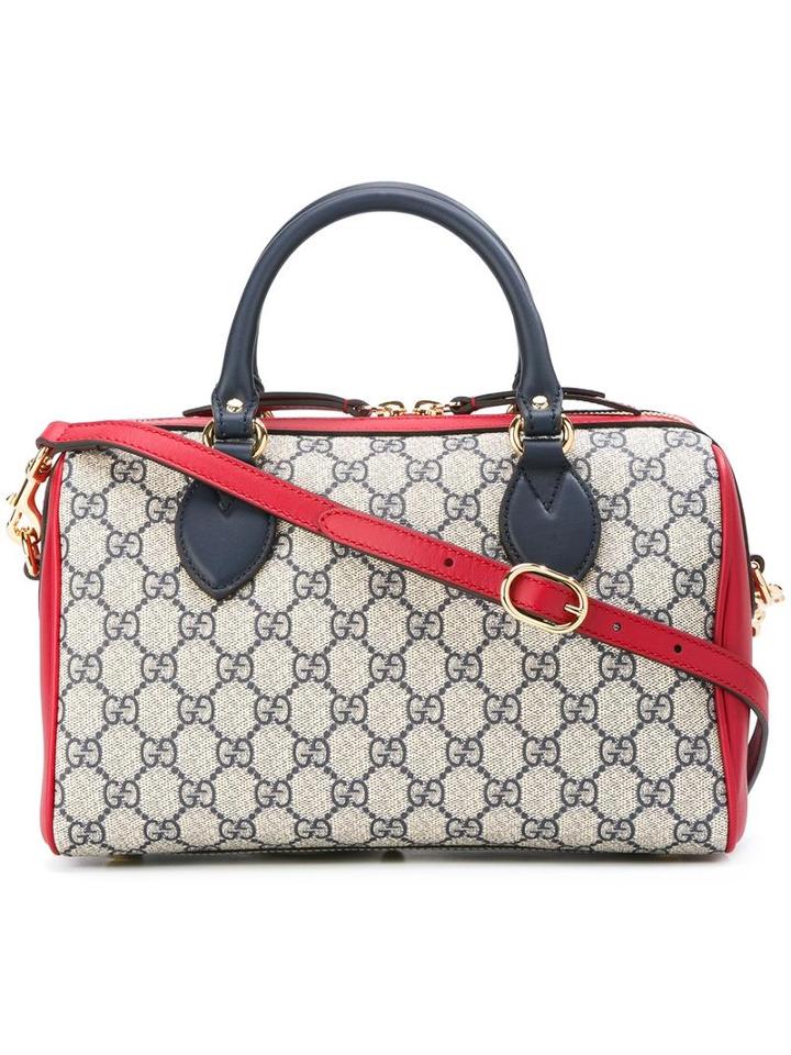 Gucci Gg Supreme Boston Tote, Women's, Blue, Canvas