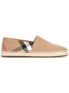 Burberry Canvas Check Espadrilles - Nude & Neutrals