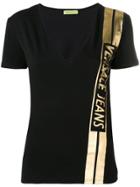 Versace Jeans Classic T-shirt With Vertical Stamp - Black