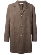 Boglioli Checked Coat, Men's, Size: 50, Brown, Cotton/paper/acetate/cupro