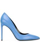 Saint Laurent Paris Pumps, Women's, Size: 41, Blue, Leather