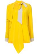 Fendi Flared Asymmetric Blouse - Yellow & Orange