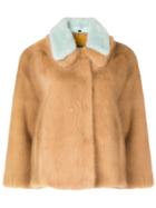 23 Out Of Rules Short Fur Jacket - Brown