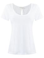 Giuliana Romanno Twist Detail T-shirt, Women's, Size: G, White, Cotton
