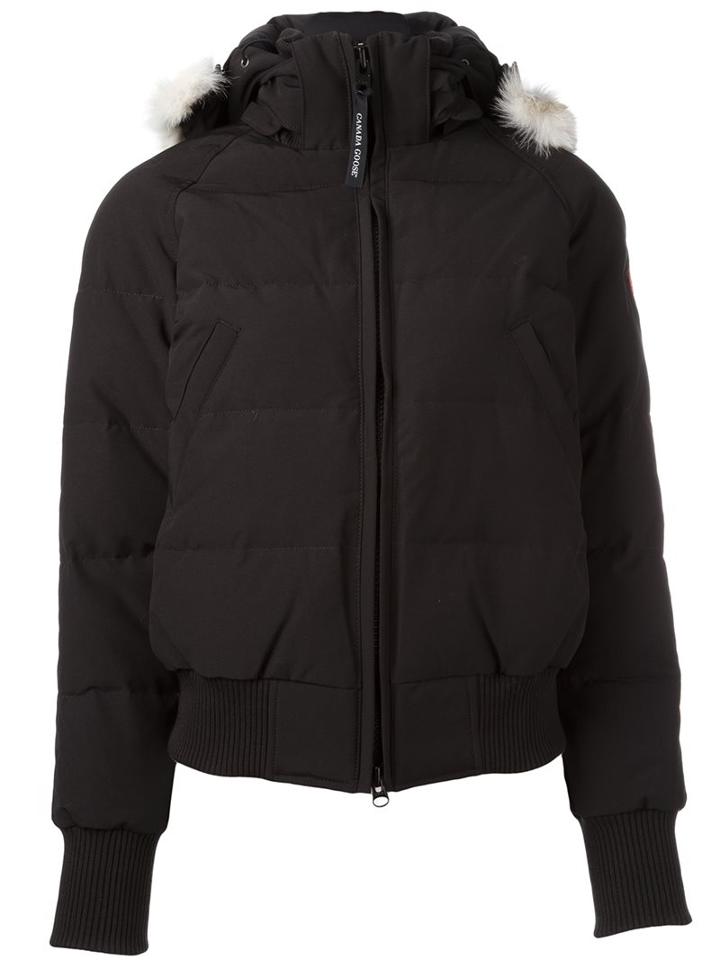 Canada Goose 'ladies Savona' Bomber Jacket, Women's, Size: Medium, Black, Cotton/nylon/polyester/duck Feathers
