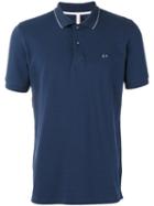 Sun 68 - Contrast Logo Polo Shirt - Men - Cotton/spandex/elastane - Xxxl, Blue, Cotton/spandex/elastane