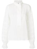 Antik Batik Long-sleeve Ruffle Shirt - White