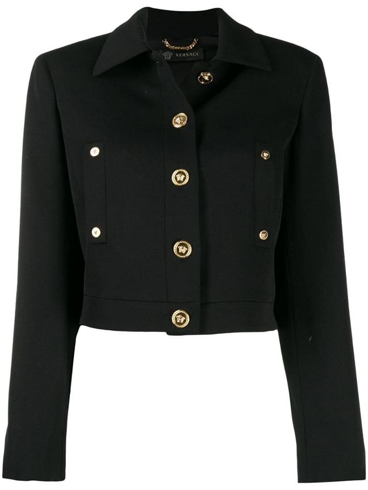 Versace Medusa Head Cropped Jacket - Black