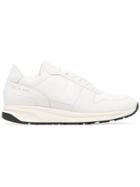 Common Projects White Track Vintage Suede And Leather Sneakers
