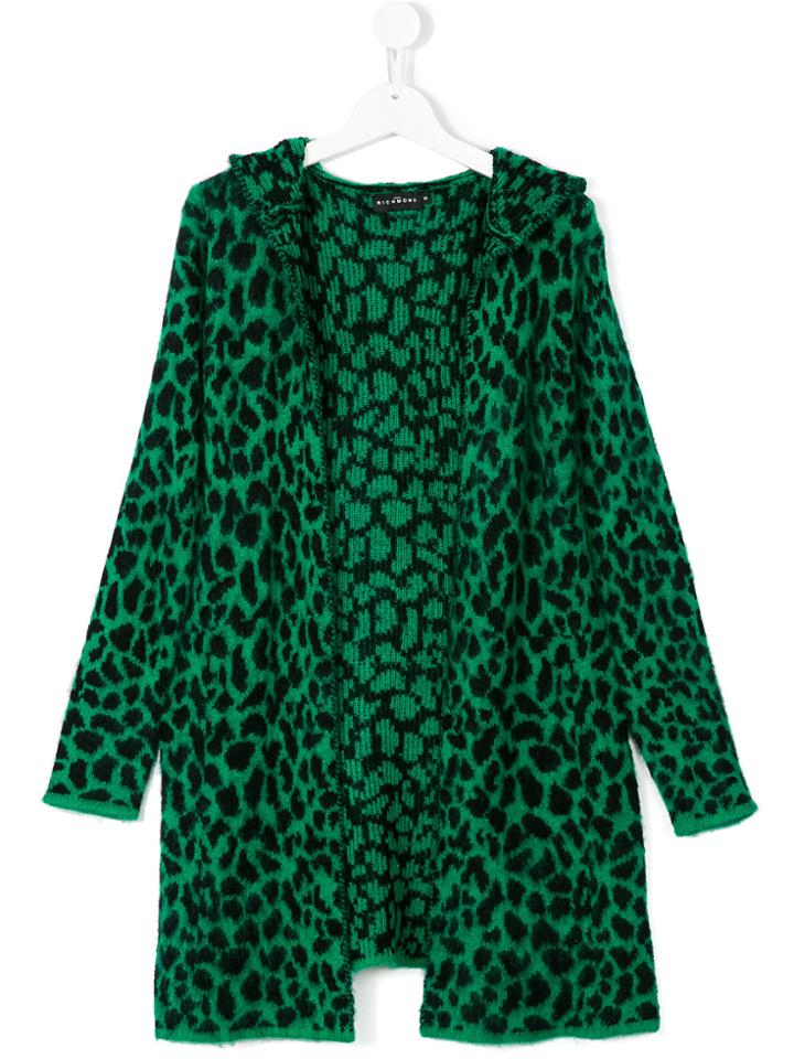 John Richmond Kids Hooded Cardigan - Green