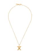 Chloé Letter X Pendant Necklace - Gold