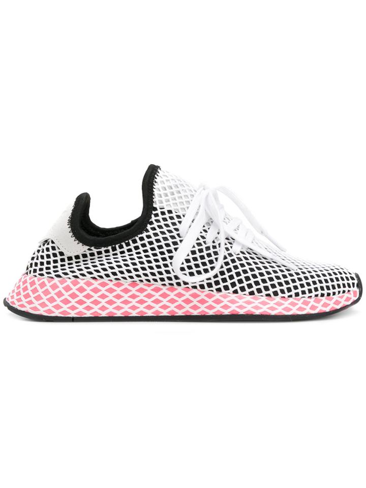 Adidas Perforated Lace-up Sneakers - White