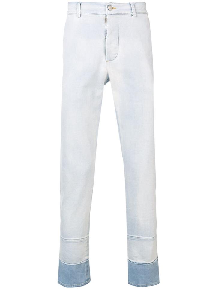 Maison Margiela Contrasting Hem Jeans - Blue