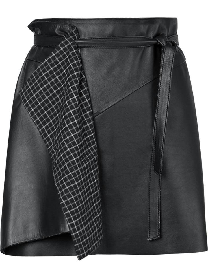 Lilly Sarti - Leather Mini-skirt - Women - Leather - 38, Black, Leather