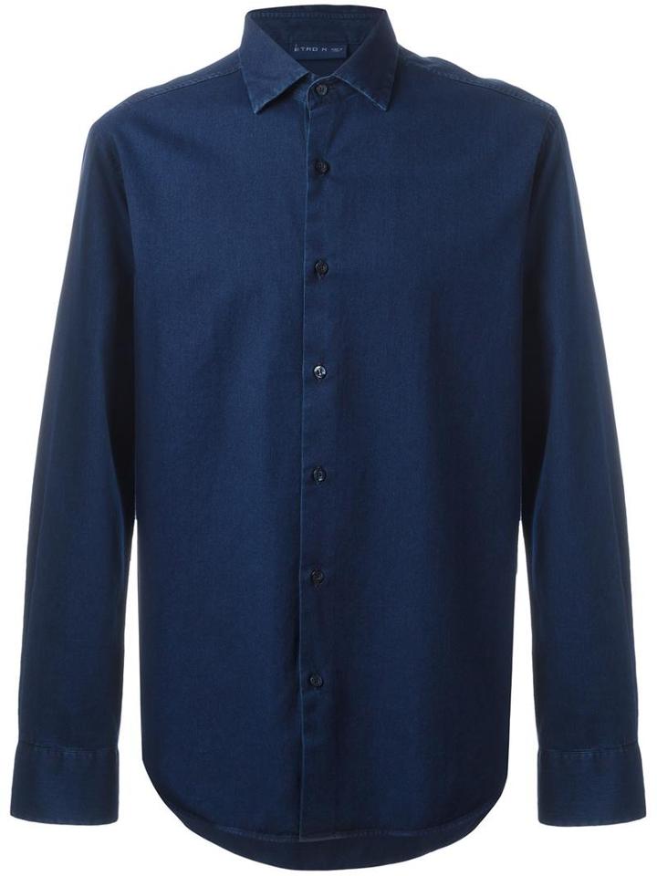 Etro Denim Shirt, Men's, Size: Xl, Blue, Cotton