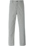 Ami Alexandre Mattiussi Striped Trousers, Men's, Size: 40, Black, Cotton