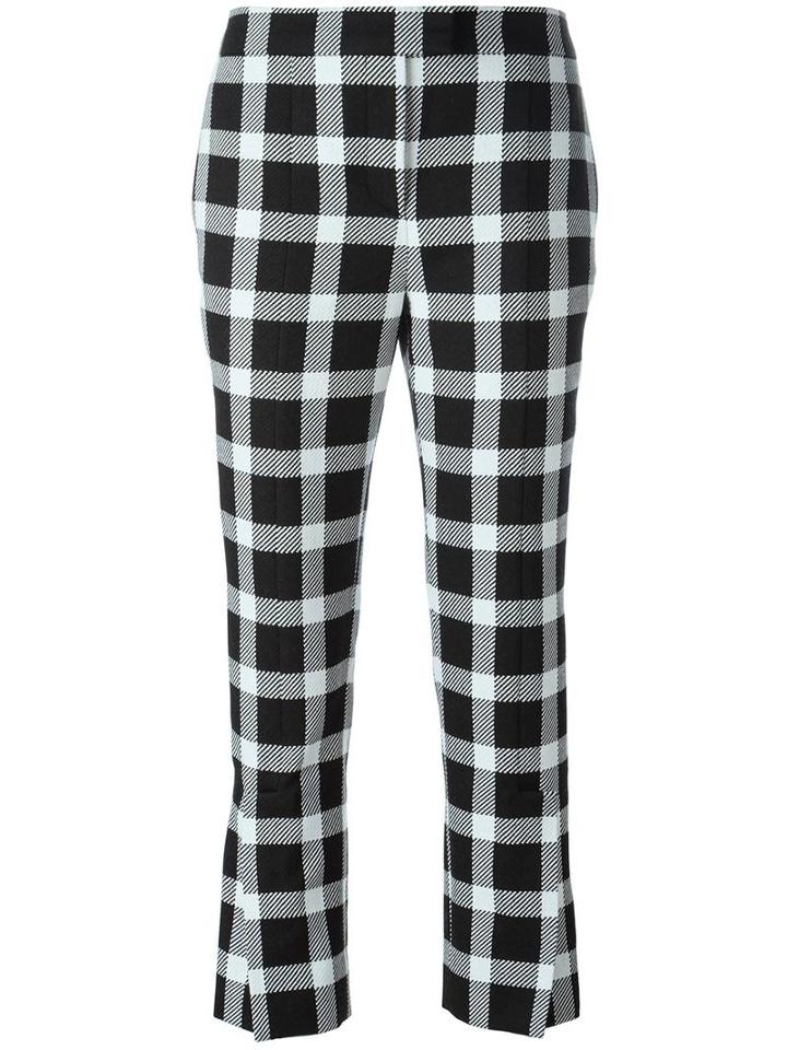 Christopher Kane Checked Trousers, Women's, Size: 38, Black, Virgin Wool/polyester/nylon/viscose