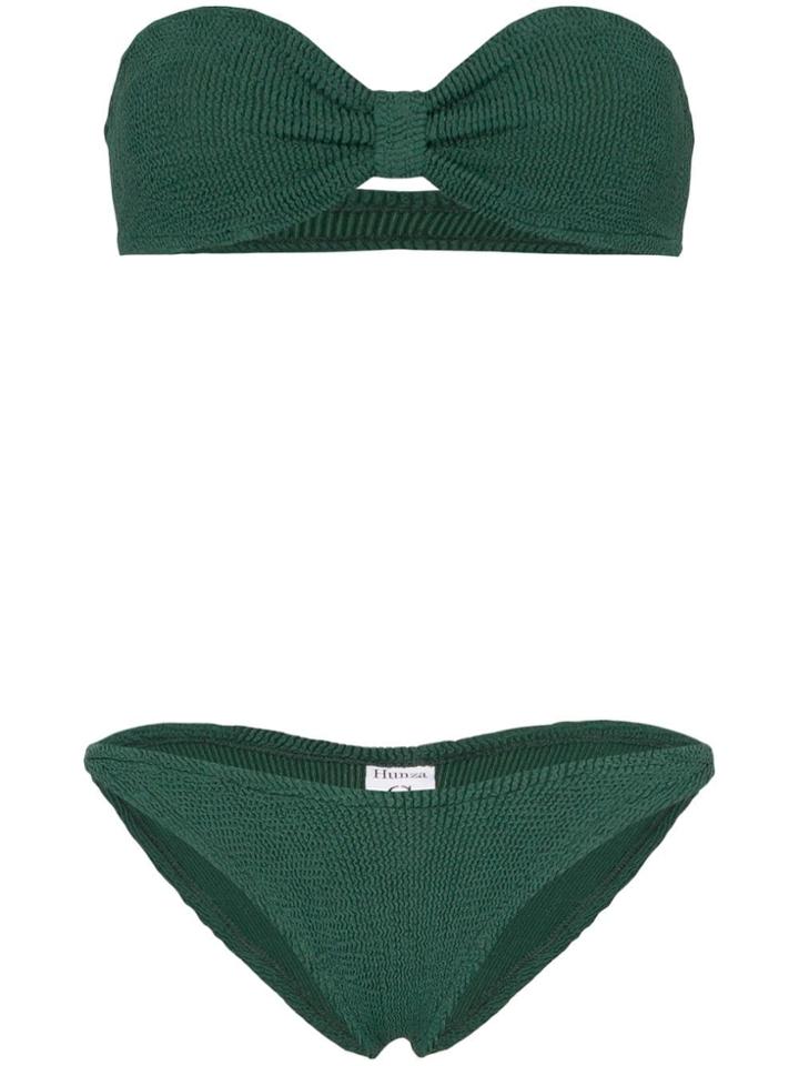Hunza G Jean Nile Bandeau Bikini - Green