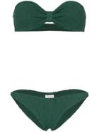 Hunza G Jean Nile Bandeau Bikini - Green