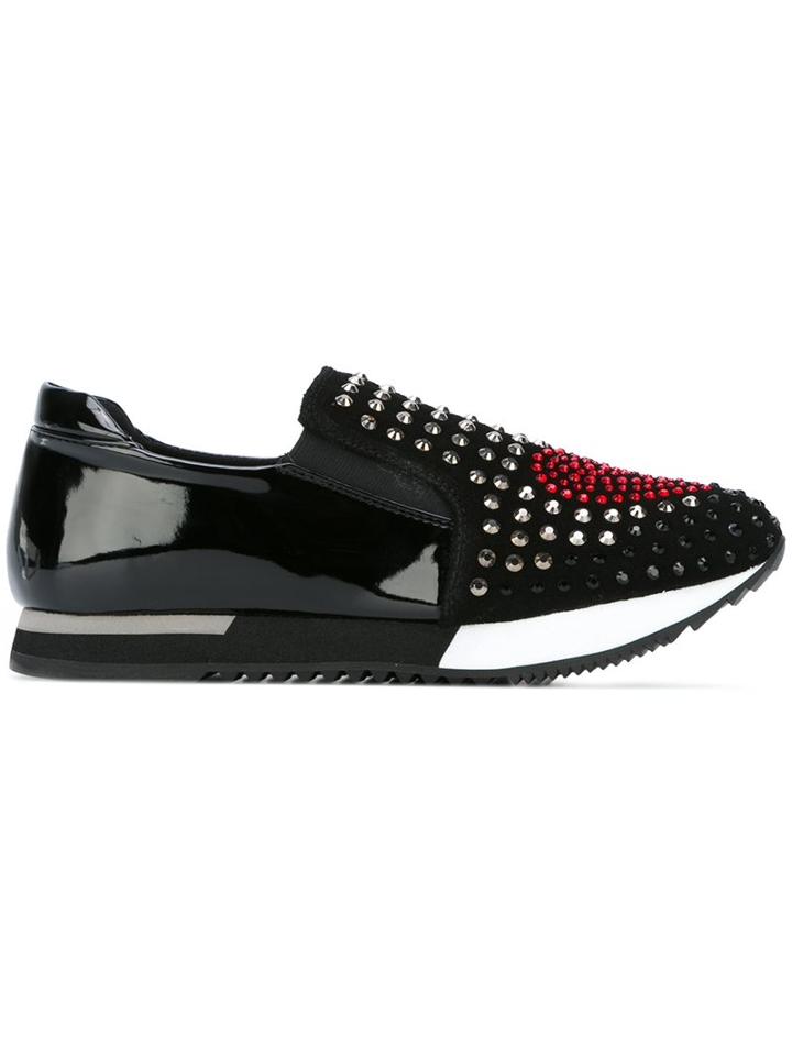 Love Moschino Heart Studded Slip On Sneakers