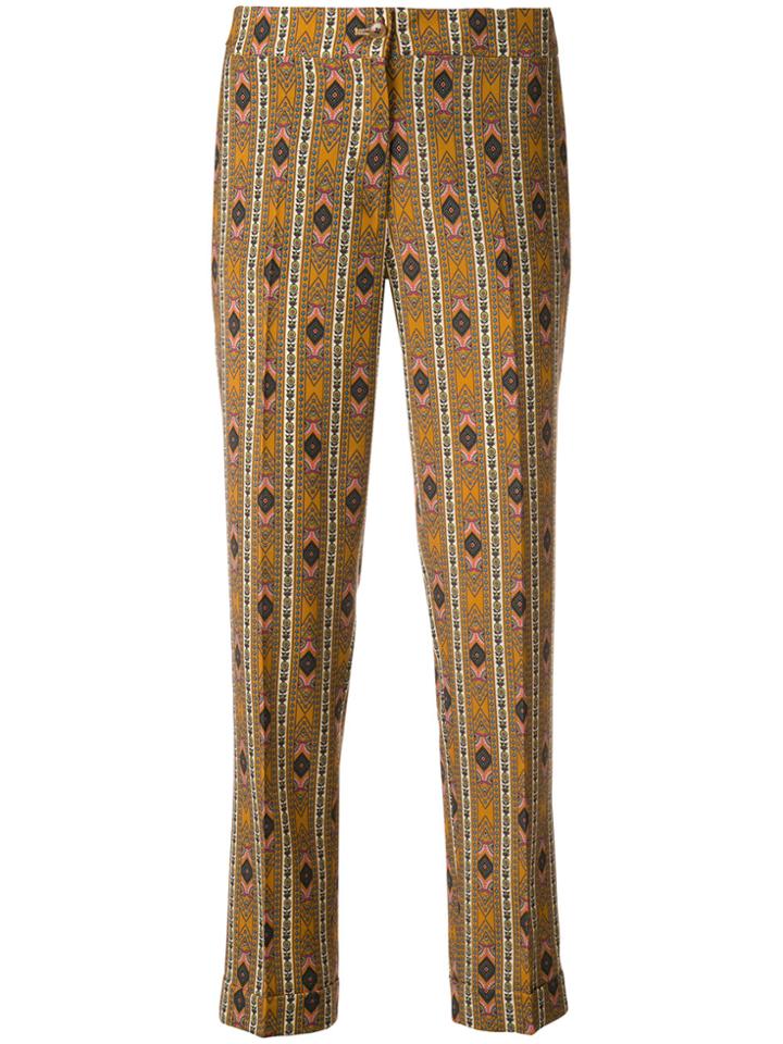 Etro All-over Print Trousers - Yellow & Orange