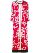 Chirazi Floral Print Cardi-coat - Red