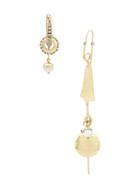 Ellery Asymmetrical Pearl Earrings - Gold