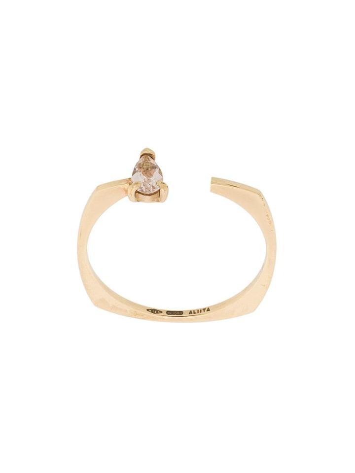 Aliita 9kt Yellow Gold Argo Gota Morganite Ring