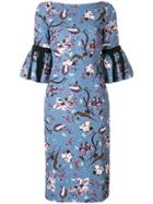 Erdem Floral Midi Dress - Blue
