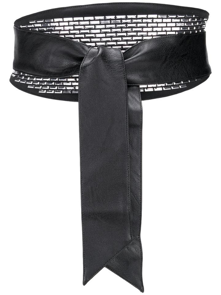 Federica Tosi Studded Wrap Belt - Black