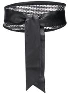 Federica Tosi Studded Wrap Belt - Black