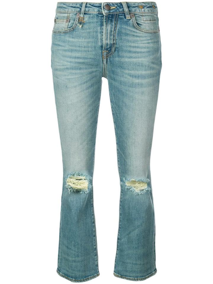 R13 Mid-rise Cropped Jeans - Blue