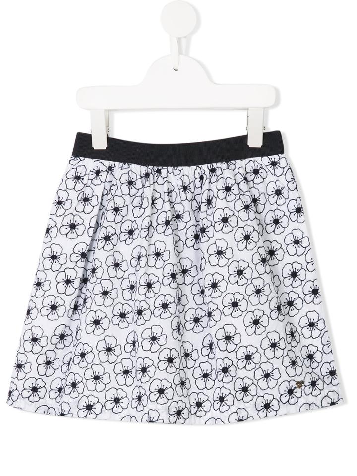 Armani Junior Floral Print Skirt, Girl's, Size: 8 Yrs, White
