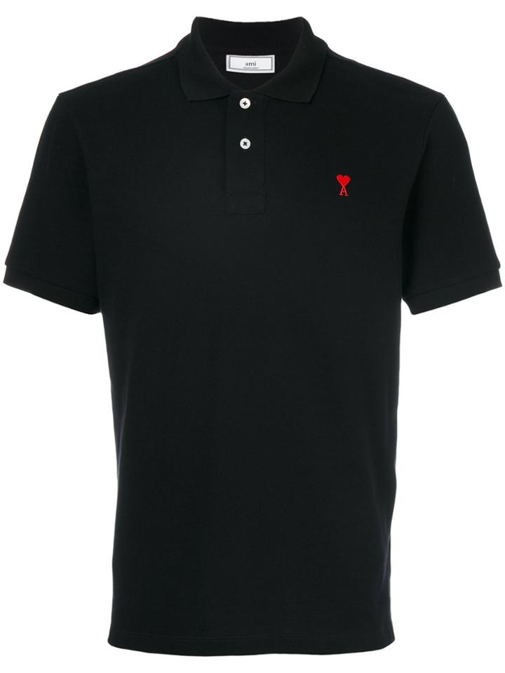Ami Alexandre Mattiussi Ami De Coeur Polo Shirt - Black