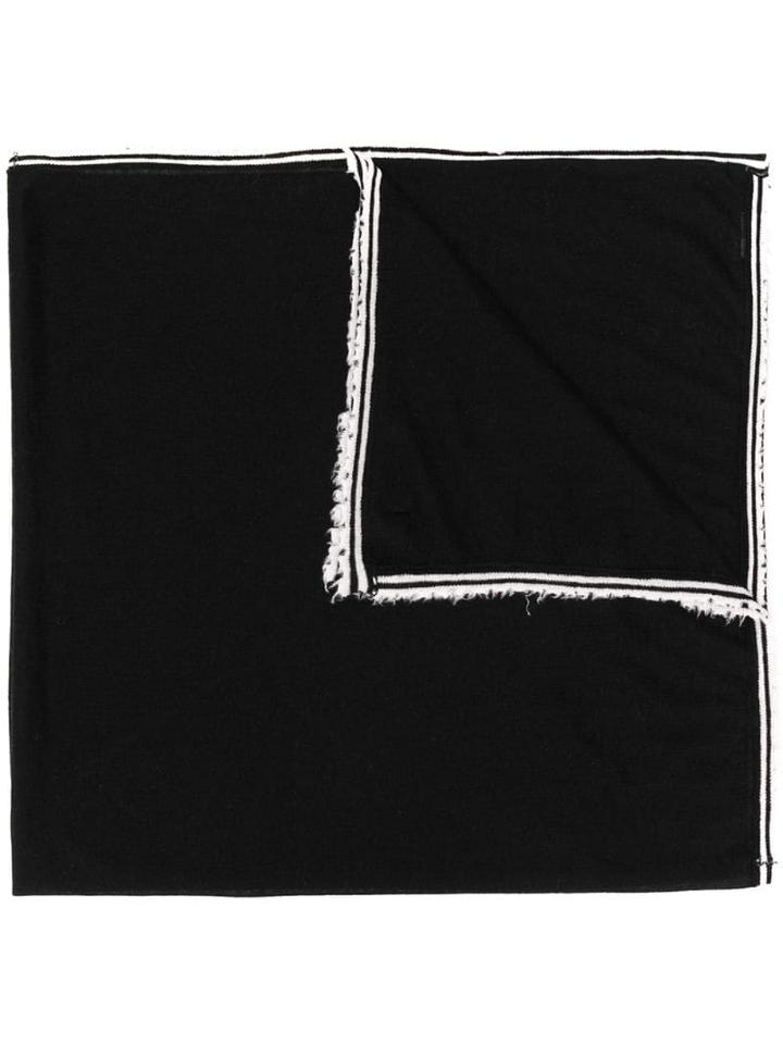 Faliero Sarti Fine-knit Cashmere Scarf - Black